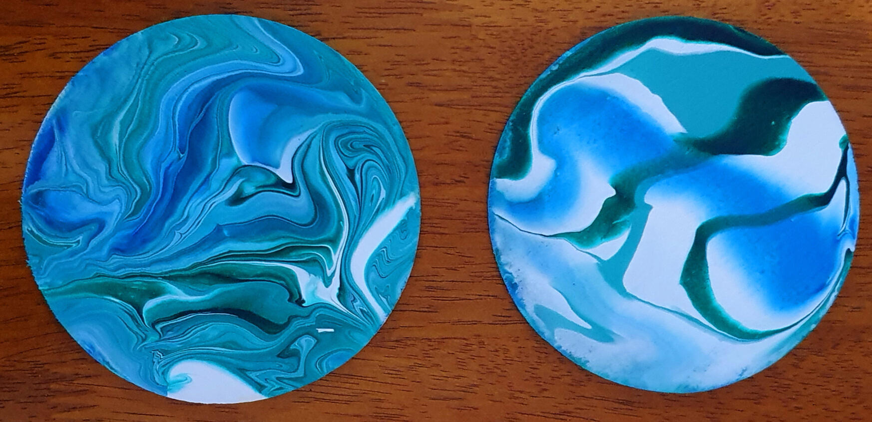 Paint Poured Coasters